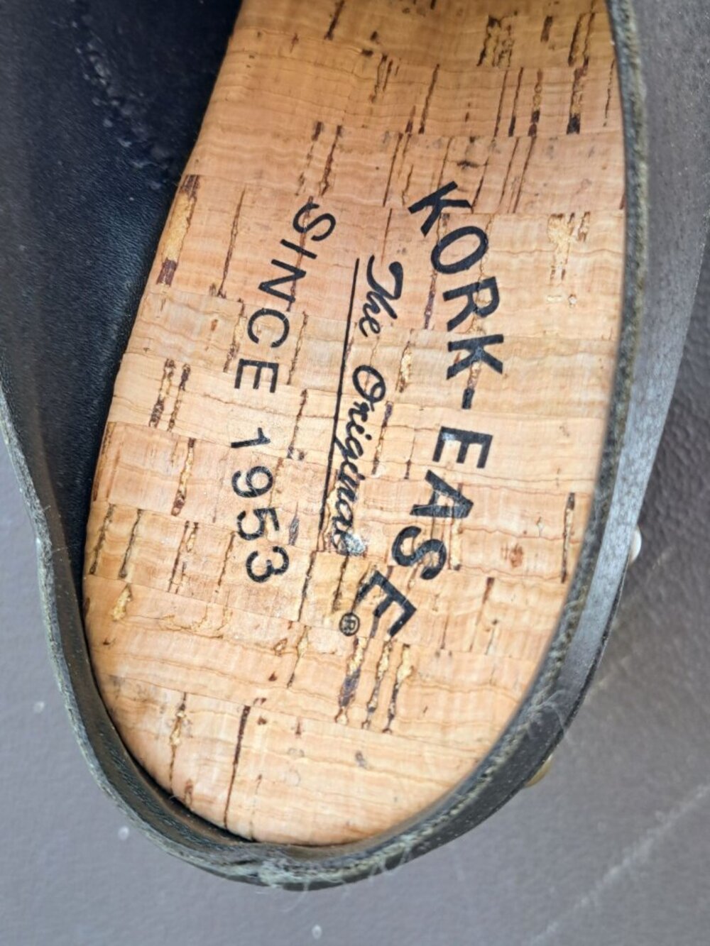 Kork-Ease Sudbury Black Leather Clogs 7 Wooden Block Heels Studded Slip-On Mules - Picture 4 of 11